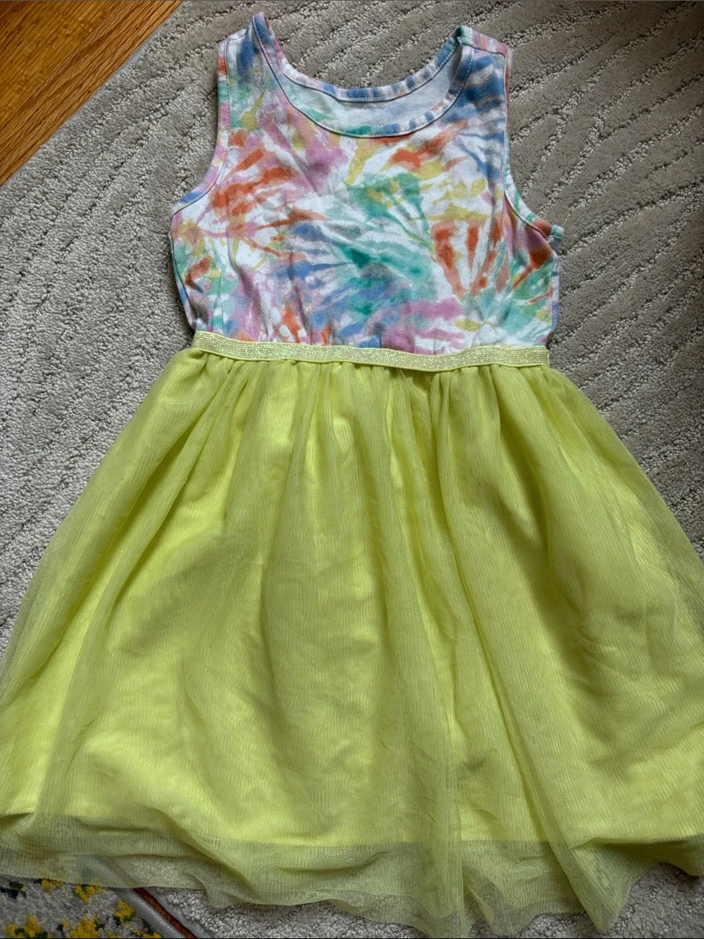 Cat & Jacket tie dye tulle dress